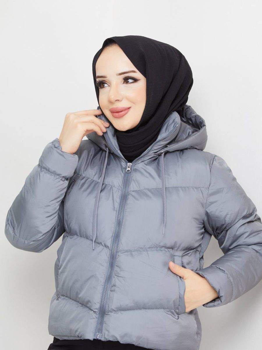 Kısa Dolgulu Şişme Mont