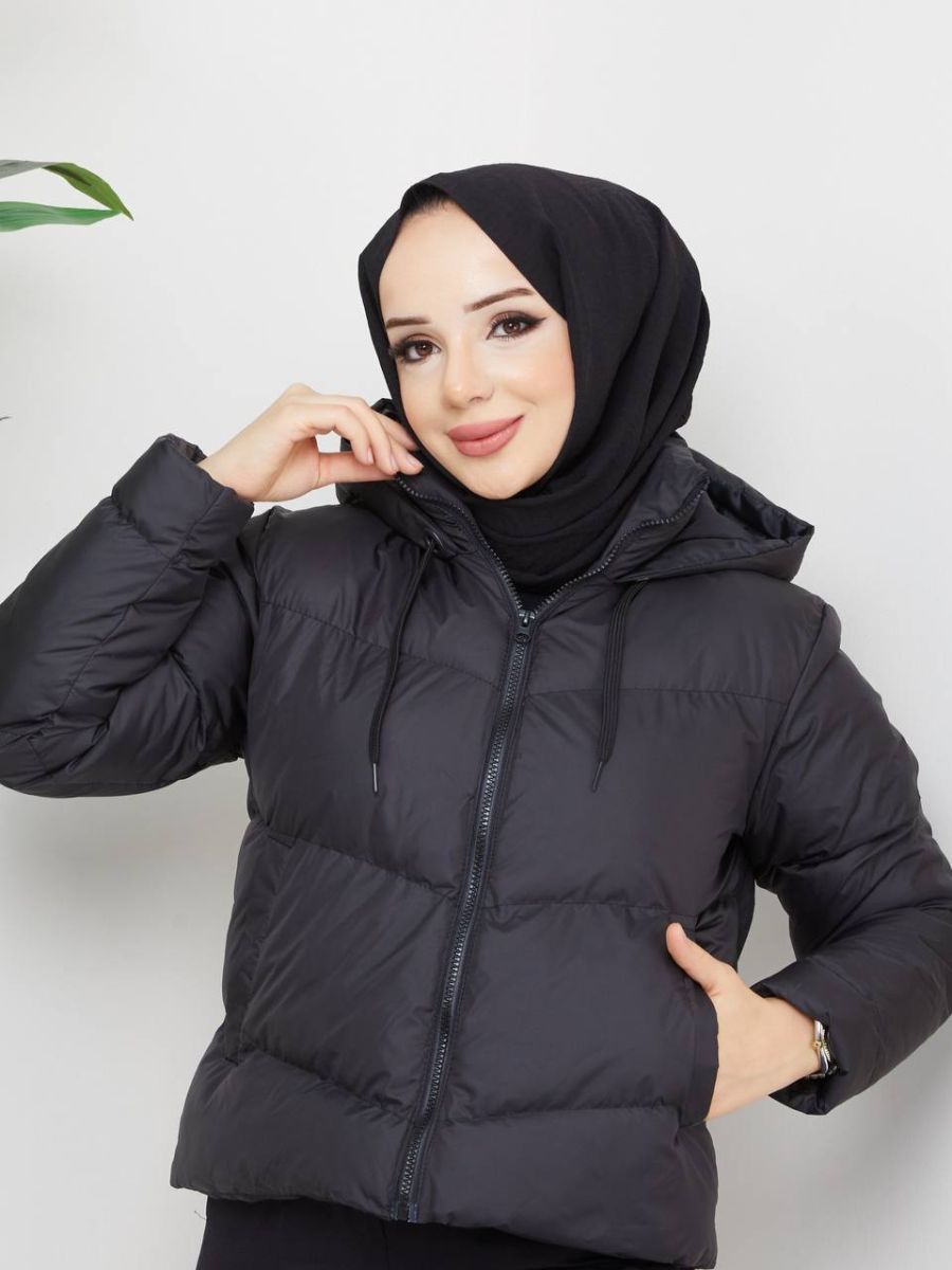 Kısa Dolgulu Şişme Mont